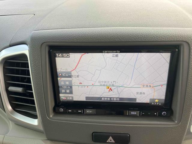 スペーシア Ｇ　４ＷＤ　ＥＴＣ　バックカメラ　両側スライドドア　ナビ　ＴＶ　スマートキー　アイドリングストップ　電動格納ミラー　シートヒーター　ベンチシート　ＣＶＴ　盗難防止システム　ＡＢＳ　アルミホイール（5枚目）