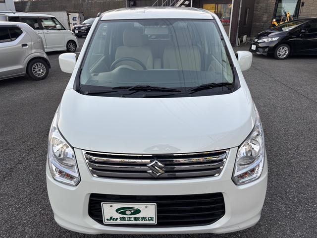 ワゴンR FX 禁煙車 記録簿 4WD フル装備 Wエアバック キーレス ABS シートヒーター フルフラットシート アイドリングストップ 電動格納ミラー 14インチアルミホイール(3枚目)