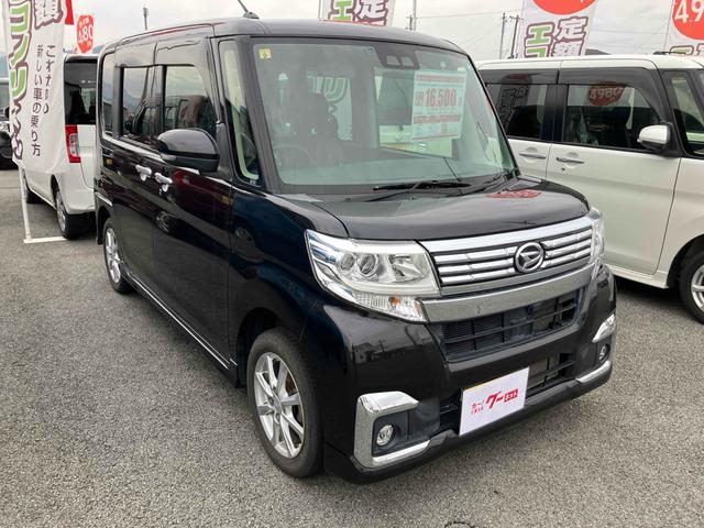 タント カスタムＸ　ＳＡＩＩＩ　４ＷＤ　ＥＴＣ　バックカメラ　両側スライド・片側電動　ＴＶ　クリアランスソナー　衝突被害軽減システム　オートマチックハイビーム　ＬＥＤヘッドランプ　スマートキー　アイドリングストップ　シートヒーター（12枚目）