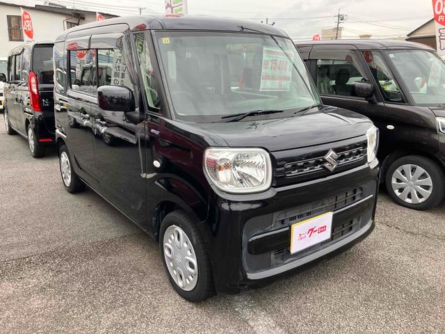 スペーシア ハイブリッドＧ　ＥＴＣ　両側スライドドア　ナビ　ＴＶ　スマートキー　アイドリングストップ　電動格納ミラー　ベンチシート　ＣＶＴ　盗難防止システム　ＡＢＳ　ＥＳＣ　ＣＤ　Ｂｌｕｅｔｏｏｔｈ　衝突安全ボディ　エアコン（3枚目）