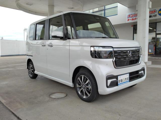 Ｎ－ＢＯＸカスタム ベースグレード　届出済未使用車　４ＷＤ　両側パワースライドドア　シートヒーター　オートブレーキホールド　電動パーキング　アダプティブクルーズコントロール　衝突軽減ブレーキ　レーンキープアシストオートマチックハイビーム（3枚目）