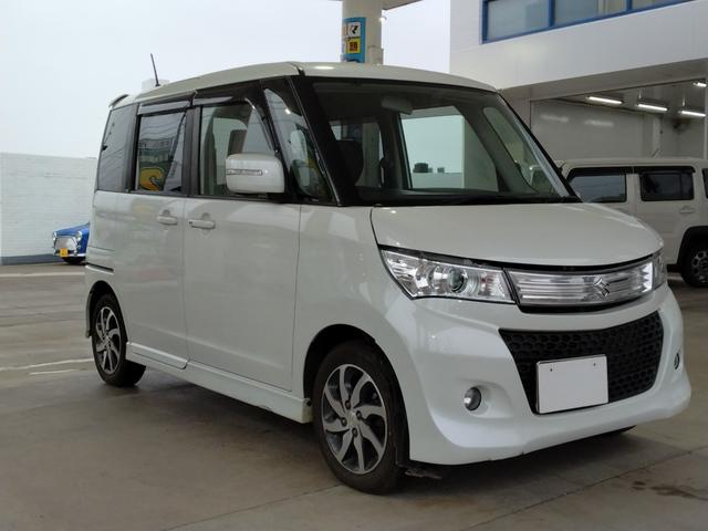 パレットＳＷ ＴＳ　ユーザー買取車　４ＷＤ　ターボ　両側パワースライドドア　ナビ　ＴＶ　バックカメラ　車検整備付　シートヒーター　フォグランプ　走行距離４６７１０ｋｍ　スマートキー　スペアキー（3枚目）