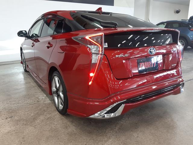 プリウス Sツーリングセレクション 4WD 寒冷地仕様 社外エアロ リモコンエンジンスターター 黒革シート シートヒーター ナビ フルセグTV バックカメラ ドライブレコーダー 前ガラス熱線 LEDヘッドライト LEDフォグ(45枚目)