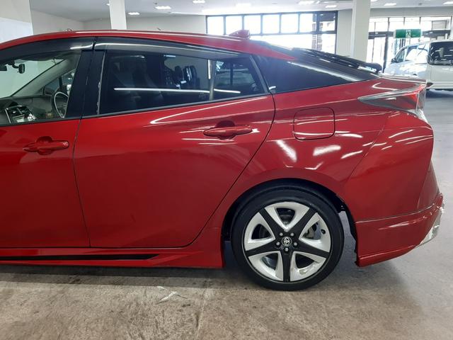 プリウス Sツーリングセレクション 4WD 寒冷地仕様 社外エアロ リモコンエンジンスターター 黒革シート シートヒーター ナビ フルセグTV バックカメラ ドライブレコーダー 前ガラス熱線 LEDヘッドライト LEDフォグ(46枚目)