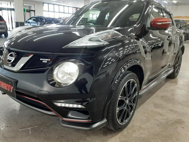 ジューク ニスモ　ＲＳ　４ＷＤ　後期　純正ナビ　フルセグＴＶ　アラウンドビューモニター　ドライブレコーダー　レカロハーフレザーシート　オートライト　ＨＩＤ　パドルシフト　Ｄ－ＭＯＤＥ　Ｂｌｕｅｔｏｏｔｈ　ＥＴＣ　ターボ（55枚目）