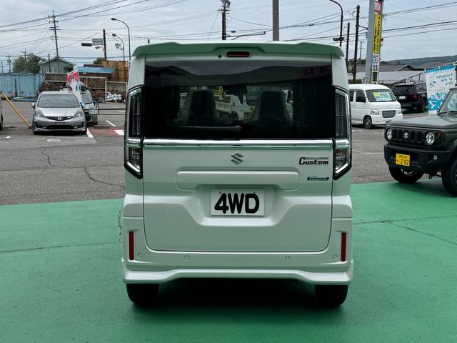 スペーシアカスタム ハイブリッドXSターボ 4WD ターボ セーフティサポート 両側パワースライドドア クルーズコントロール スマートキー シートヒーター ステアリングヒーター 修復歴無し 走行距離5km(8枚目)