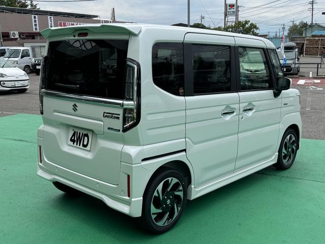 スペーシアカスタム ハイブリッドXSターボ 4WD ターボ セーフティサポート 両側パワースライドドア クルーズコントロール スマートキー シートヒーター ステアリングヒーター 修復歴無し 走行距離5km(10枚目)