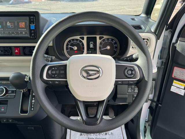 ムーヴキャンバス ストライプスＧターボ　４ＷＤ　ナビ　フルセグ　ＣＤ　ＤＶＤ　バックカメラ　クルーズコントロール　スマートアシスト　シートヒーター　エンジンスターター　スマートキー　両側電動スライドドア　修復歴無し　走行距離１４，２５５ｋｍ（25枚目）