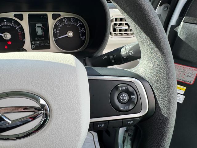 ムーヴキャンバス ストライプスＧターボ　４ＷＤ　ナビ　フルセグ　ＣＤ　ＤＶＤ　バックカメラ　クルーズコントロール　スマートアシスト　シートヒーター　エンジンスターター　スマートキー　両側電動スライドドア　修復歴無し　走行距離１４，２５５ｋｍ（27枚目）