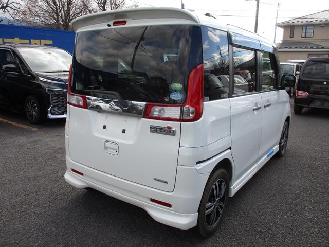 スペーシア Xリミテッド プリクラッシュセーフティ ベンチ席 全席PW 横滑防止装置 AAC Sキー アイスト Wエアバック 盗難警報装置 前席シートヒーター キーレス 運転席エアバッグ ABS パワステ 衝突安全ボディ(10枚目)
