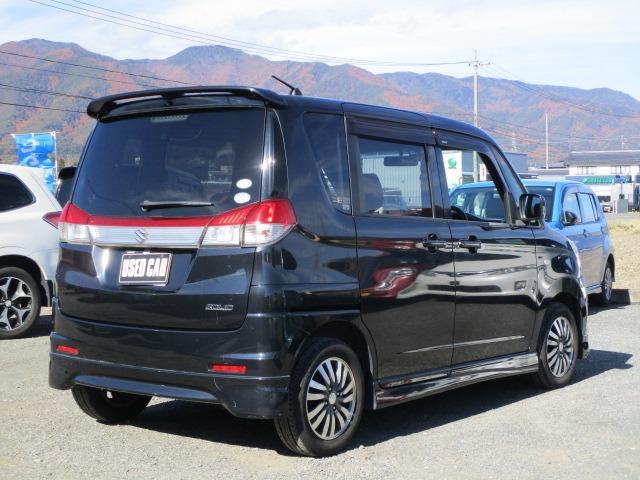 ソリオ Ｘ　４ＷＤ　社外ナビ　ＴＶ　両側スライド片側電動　プッシュスタート　インテリキー　純正アルミホイール　オイル交換済み（5枚目）