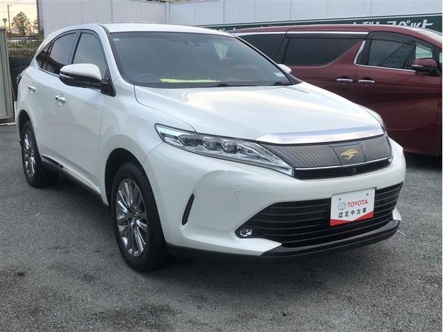 ハリアー プログレス　メタル　アンド　レザーパッケージ　衝突軽減システム　ＬＥＤヘッド　黒革シート　フルセグＴＶ　ドラレコ　盗難防止装置　電動シート　ミュージックプレイヤー接続可　スマートキー　ＥＴＣ　横滑り防止機能　ＡＢＳ　ＤＶＤ再生　ワンオーナー　ＡＷ（3枚目）