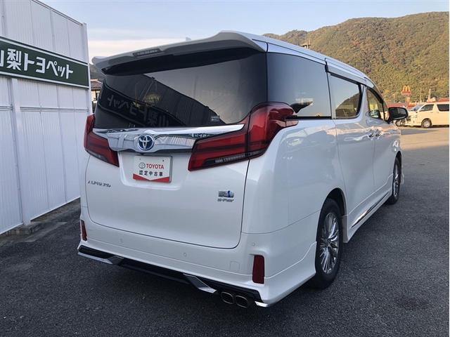 アルファードハイブリッド ＳＲ　Ｃパッケージ　点検記録簿　サンル－フ　ワンオナ　エアロ　バックモニター　オートエアコン　ＬＥＤ　横滑り防止機能　ＡＢＳ　イモビ　ＡＣ１００Ｖ電源　アルミ　ドライブレコーダー　ナビ＆ＴＶ　４ＷＤ　３列シート　Ｐシート（5枚目）