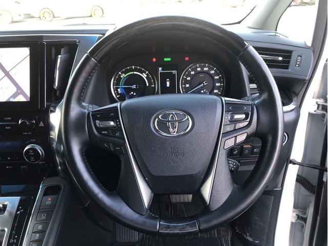 アルファードハイブリッド ＳＲ　Ｃパッケージ　点検記録簿　サンル－フ　ワンオナ　エアロ　バックモニター　オートエアコン　ＬＥＤ　横滑り防止機能　ＡＢＳ　イモビ　ＡＣ１００Ｖ電源　アルミ　ドライブレコーダー　ナビ＆ＴＶ　４ＷＤ　３列シート　Ｐシート（16枚目）