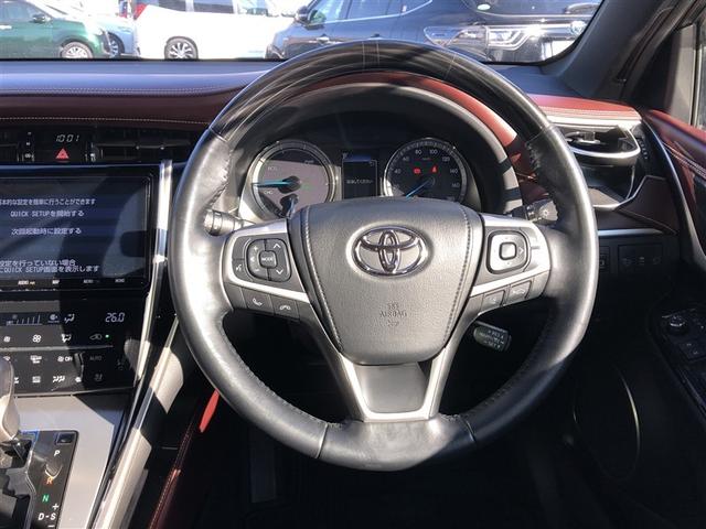 ハリアーハイブリッド プレミアム　メタル　アンド　レザーパッケージ　ワンオーナー　スマキー　ＬＥＤヘッドライト　地デジ　バックモニター　電動シート　本革　ＤＶＤ再生　クルコン　横滑り防止機能　イモビライザー　アルミホイール　ドライブレコーダー　メモリーナビ　４ＷＤ（14枚目）