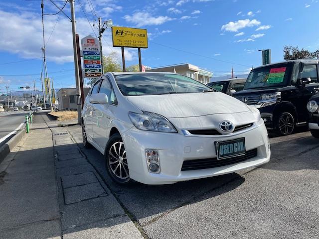 プリウス G バッテリー交換済 コーティング済 縦列ガイド付Bカメラ ドラレコ ETC メッキモール&ドアノブ 除菌イオン清浄機 ナビTV Bluetooth クルコン BALMINUMアルミ 本革巻ハンドル SD(18枚目)