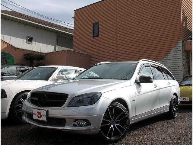 Cクラスステーションワゴン C300 ステーションワゴン アバンギャルド V6 3.0 右ハンドル 社外18インチアルミホイール 新品S-LOOKインナーブラックLEDユーロヘッドライト シーケンシャルウインカー ブラックグリル 純正HDナビTV 車検令和9年2月(4枚目)