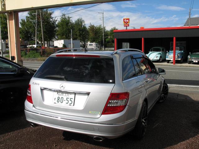 Cクラスステーションワゴン C300 ステーションワゴン アバンギャルド V6 3.0 右ハンドル 社外18インチアルミホイール 新品S-LOOKインナーブラックLEDユーロヘッドライト シーケンシャルウインカー ブラックグリル 純正HDナビTV 車検令和9年2月(18枚目)