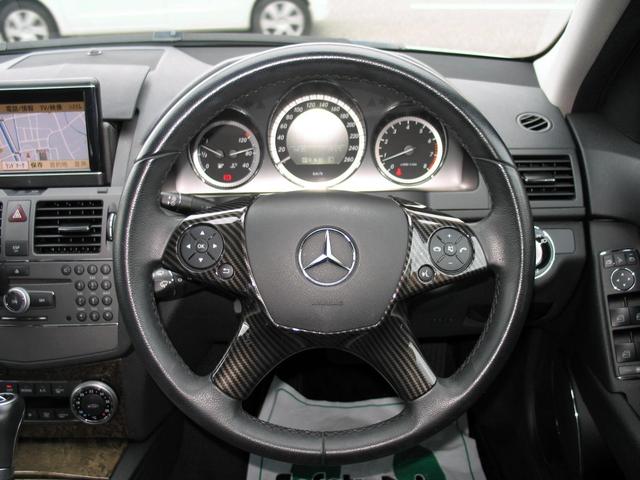 Cクラスステーションワゴン C300 ステーションワゴン アバンギャルド V6 3.0 右ハンドル 社外18インチアルミホイール 新品S-LOOKインナーブラックLEDユーロヘッドライト シーケンシャルウインカー ブラックグリル 純正HDナビTV 車検令和9年2月(50枚目)