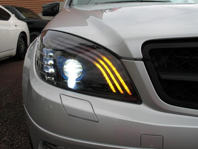 Cクラスステーションワゴン C300 ステーションワゴン アバンギャルド V6 3.0 右ハンドル 社外18インチアルミホイール 新品S-LOOKインナーブラックLEDユーロヘッドライト シーケンシャルウインカー ブラックグリル 純正HDナビTV 車検令和9年2月(66枚目)