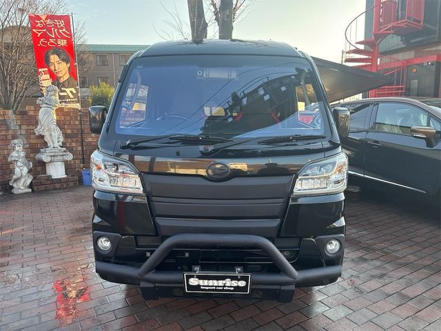 ハイゼットトラック ジャンボ ジャンボ 4WD デフロック付 LEDヘッド エアコン パワステ パワーウインド ワイドサイドバイザー 14インチ社外アルミ&マッドタイヤ ドライブレコーダー ETC 社外ステアリング シートカバー(3枚目)