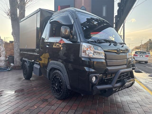 ハイゼットトラック ジャンボ ジャンボ 4WD デフロック付 LEDヘッド エアコン パワステ パワーウインド ワイドサイドバイザー 14インチ社外アルミ&マッドタイヤ ドライブレコーダー ETC 社外ステアリング シートカバー(6枚目)