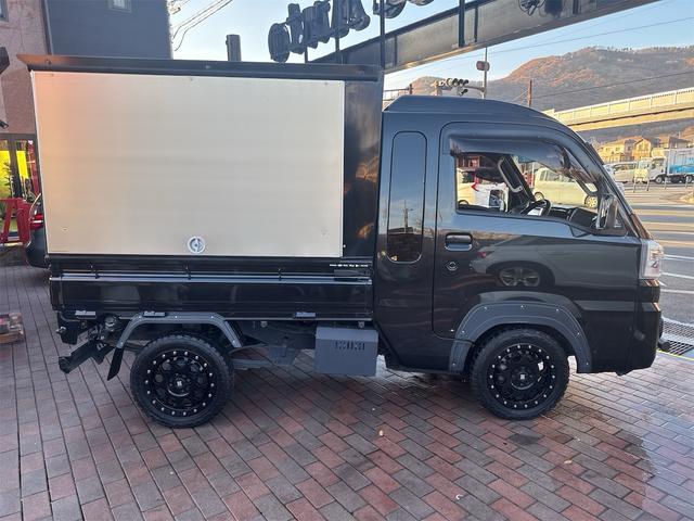 ハイゼットトラック ジャンボ ジャンボ 4WD デフロック付 LEDヘッド エアコン パワステ パワーウインド ワイドサイドバイザー 14インチ社外アルミ&マッドタイヤ ドライブレコーダー ETC 社外ステアリング シートカバー(8枚目)