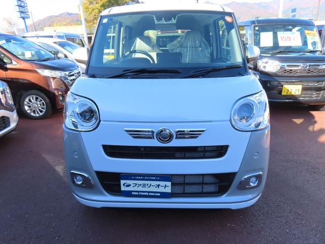 ムーヴキャンバス ストライプスＧターボ　４ＷＤ　両側電動スライドドア　ＴＶ　クリアランスソナー　オートクルーズコントロール　衝突被害軽減システム　ＬＥＤヘッドランプ　スマートキー　アイドリングストップ　シートヒーター　ＣＶＴ（8枚目）