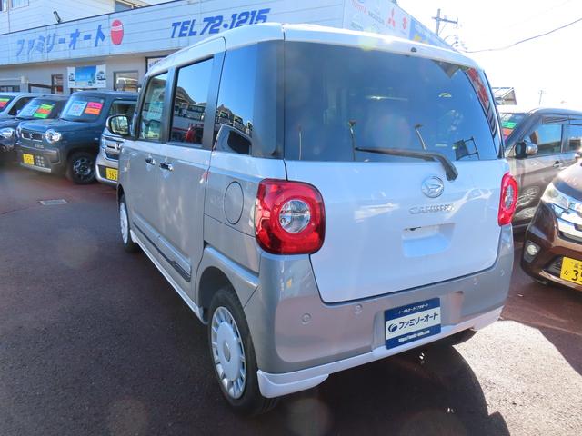 ムーヴキャンバス ストライプスＧターボ　４ＷＤ　両側電動スライドドア　ＴＶ　クリアランスソナー　オートクルーズコントロール　衝突被害軽減システム　ＬＥＤヘッドランプ　スマートキー　アイドリングストップ　シートヒーター　ＣＶＴ（12枚目）