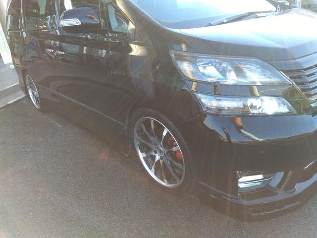 ヴェルファイア ２．４Ｚ☆１オナ☆ＨＫＳ車高調☆社外エアロ☆両側電動ドア☆　１オーナー☆ＴＯＰＬＩＮＥエアロ／マフラー☆ＨＫＳ車高調☆ＷＯＲＫ２０インチアルミ☆両側電動ドア☆クルーズコントロール☆コーナーセンサー☆ナビ☆フルセグ☆ＤＶＤ再生☆ウッドコンビハンドル☆オートライト（78枚目）