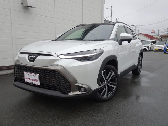 カローラクロス ハイブリッド　Ｚ　ワンオーナー・ＴＳＳ（対車両・歩行者）ＩＣＳ・ＴＣナビ・バックモニター・ＥＴＣ・Ｂｌｕｅｔｏｏｔｈオーディオ・パノラマルーフ・パワーバックドア・シートヒーター・純正アルミ・保証書・取説・ロングラン保証（5枚目）