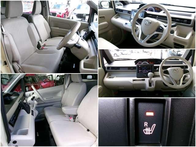 室内は広くて座り心地良いシートに運転席シートヒータも装備！使い勝手も良好です☆彡