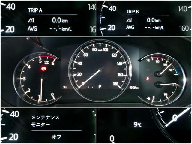 ���[�^�[���ɂ́A�O�C���E���ώԑ��E���ϔR��E�u�ԔR��E���s�\�����̂d�b�n��񂪕\���ł���@�\������܂��I