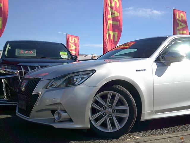 クラウンハイブリッド アスリートＳ　プリクラッシュセーフティ　令和８年１月車検　純正ナビＴＶ　Ｂｌｕｅｔｏｏｔｈ　音楽録音　ＤＶＤ再生　Ｂカメラ　レーダークルコン　スマートキー２個　ＥＴＣ車載器　ＨＩＤヘッドライト　純正１７インチアルミ（2枚目）