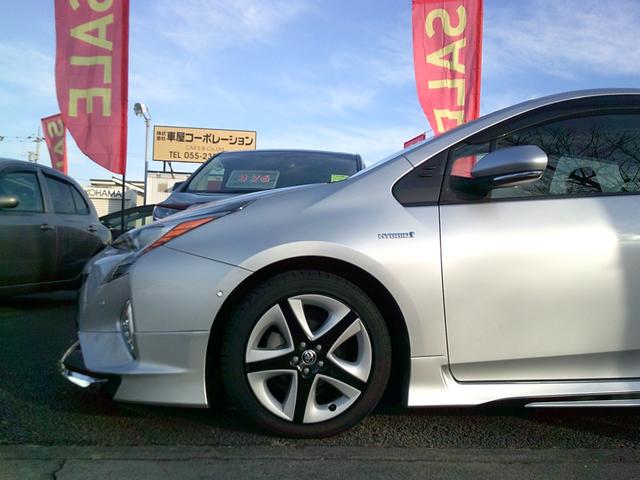 プリウス Sセーフティプラス トヨタセーフティ 駐車アシスト 純正ツーリング17インチアルミ エアロパーツ 純正SDナビTV Bモニター Bluetooth DVD再生 LEDヘッドライト フォグランプ ETC クリアランスソナー(37枚目)