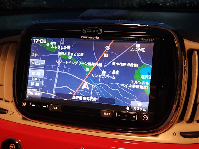 チンクチェント 500トロピカーレ ガラスルーフ 社外ナビゲーション 禁煙車 パーキングセンサー(6枚目)