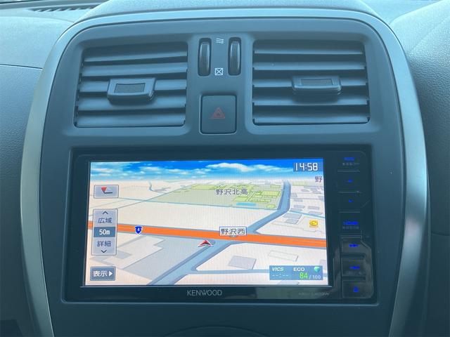 マーチ Ｘ　ＦＯＵＲ　Ｖセレクション　４ＷＤ　バックカメラ　ナビ　クリアランスソナー　オートライト　スマートキー　電動格納ミラー　ＣＶＴ　盗難防止システム　衝突安全ボディ　ＡＢＳ　ＥＳＣ　エアコン　パワーステアリング　パワーウィンドウ（4枚目）