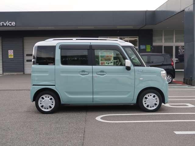 スペーシア ハイブリッドＸ　４ＷＤ　両側スライドドア　ナビ　クリアランスソナー　レーンアシスト　衝突被害軽減システム　スマートキー　電動格納ミラー　シートヒーター　ベンチシート　ＣＶＴ　盗難防止システム　ＡＢＳ　ＥＳＣ（4枚目）