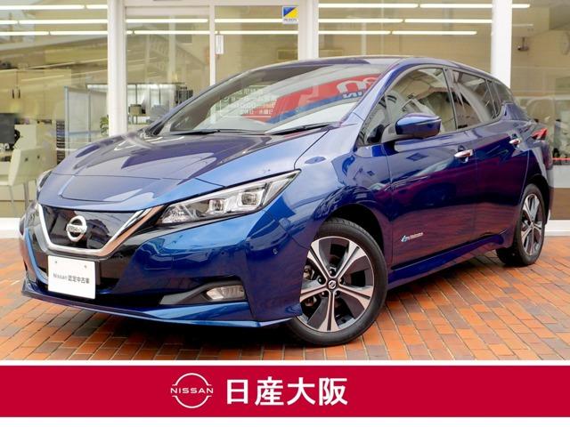 日産 リーフ ｅ＋　Ｇ　メーカーナビ　アラウンドビューカメラ　レーンアシスト　全周囲カメラ　ＬＥＤヘッドランプ　メモリナビ　黒革シート　パーキングアシスト　アルミホイール　ＥＴＣ　サイドエアバッグ　試乗車　ナビ＆ＴＶ　ＡＢＳ　盗難防止システム　フルセグＴＶ