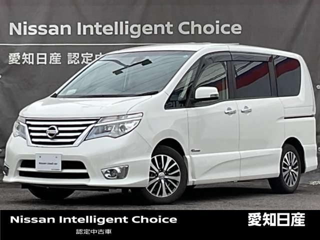 日産 セレナ ２．０　ハイウェイスター　Ｖセレクション＋Ｓａｆｅｔｙ　Ｓ－ＨＹＢＲＩＤ　純正ナビ　バックモニター　両側オートドア　エマージェンシブレーキ　スマートキー付き　パワーウィンド　バックモニター　ＥＴＣ装備　ワンオーナー　パワステ　クルコン　キーフリー　記録簿　ナビＴＶ　エアバック　ワンセグ　Ｗエアバッグ　メモリナビ