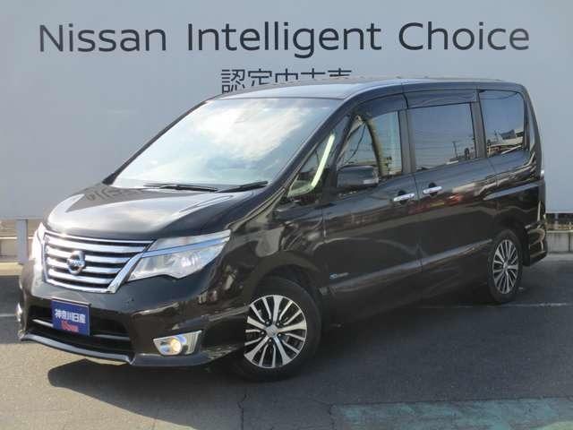 日産 セレナ ハイウェイスター　Ｖセレ＋セーフティ　ＳＨＶ　アドバンスドセーフティＰＫＧ　エマージェンシーブレーキ／踏み間違い防止アシスト／純正メモリーナビ／アラウンドビューモニター／クルーズコントロール／オートスライドドア／後席モニター／ＥＴＣ