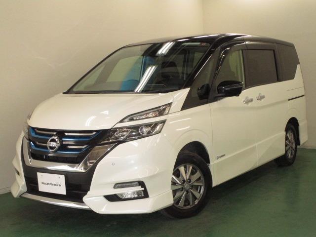 日産 セレナ １．２　ｅ－ＰＯＷＥＲ　ハイウェイスター　Ｖ　純正メモリーナビ・後席モニター　両ＡＳＤ　インテリジェントキ－　前後踏み間違い防止　レーンキープ　ＥＴＣ　クルコン　ドライブレコーダー　アルミホイール　メモリーナビ　キーフリー　サイドモニター　ナビＴＶ　オートエアコン　Ｗエアバッグ