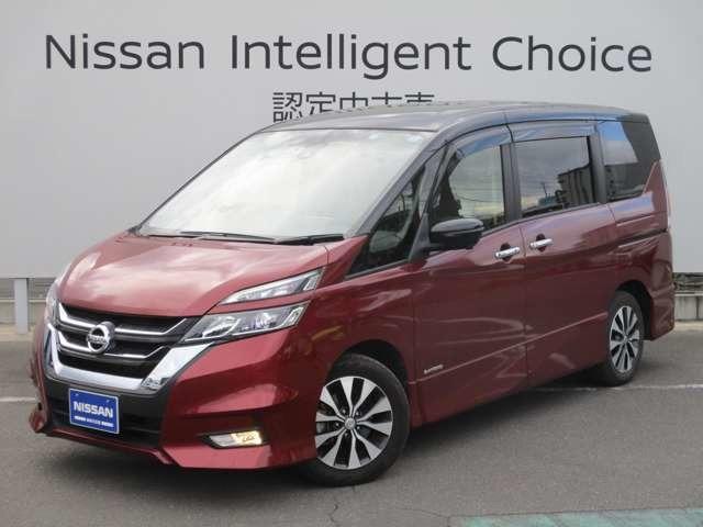 日産 セレナ ハイウェイスター　ＶセレクションＩＩ　セーフティパックＡ／エマージェンシーブレーキ／踏み間違防止アシスト／大画面純正メモリーナビ／アラウンドビューモニター／クルーズコントロール／オートスライドドア／ドライブレコーダー／後席モニター／ＥＴＣ