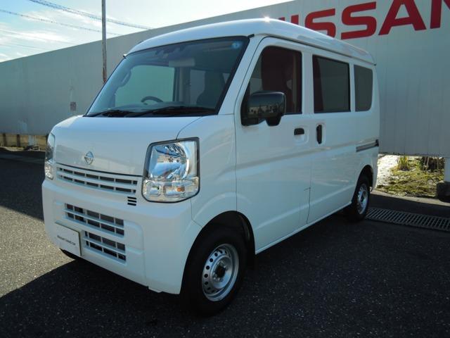 日産 ＮＶ１００クリッパーバン ６６０　ＤＸ　セーフティパッケージ　ハイルーフ　５ＡＧＳ車　４ＷＤ　前席パワーウインドウ　盗難防止システム　リモコンキー　マニュアルエアコン　デュアルエアバック　４ＷＤ　パワステ　運転席エアバッグ　ＡＢＳ　誤発進　車線逸脱