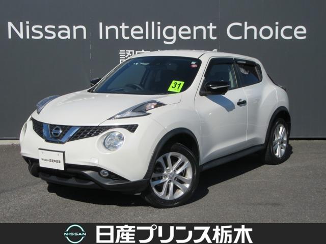 日産 ジューク １５ＲＸ　Ｖセレクション　パーソナライゼーション　アラウンドビュー　インテリキー　ワンオーナー　オートエアコン　アイドリングストップ　ＥＴＣ　エアバッグ　メモリーナビ　記録簿　ドライブレコーダー　アルミホイール　キーレスエントリー　ＡＢＳ　ナビＴＶ