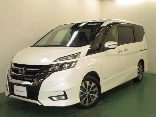 日産 セレナ ２．０　ハイウェイスター　ＶセレクションＩＩ　全周囲カメラ・衝突軽減ブレーキ搭載　左右パワースライドドア　車線逸脱警報装置　ＥＴＣ車載器　オートクルーズ　アイドリングストップ　ＬＥＤヘッドライト　セキュリティ　ドラレコ　スマートキー　バックモニター　Ｗエアバッグ　ＴＶナビ　ＡＢＳ