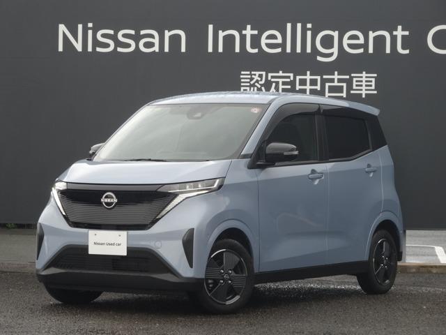 日産 サクラ Ｘ　９インチナビ・全周囲カメラ・ＬＥＤライト　記録簿　車線逸脱警報　カーテンエアバック　ＬＥＤヘッドライト　ＡＣ　インテリジェントキー　アルミホイール　ワンオーナー　ＡＢＳ　試乗車　キーフリー　メモリーナビ　イモビ　衝突被害軽減装置