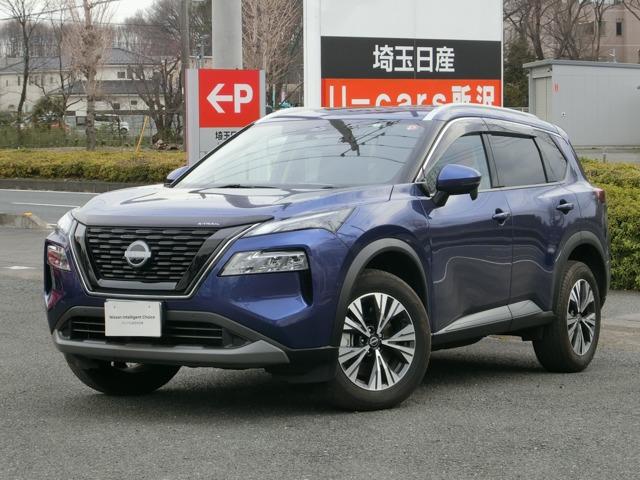 日産 エクストレイル Ｘ　ｅ－４ＯＲＣＥ　４ＷＤ　試乗車アップ　プロパイロット　禁煙車　メモリーナビ　バックカメラ　ＥＴＣ　ドライブレコーダー　エマージェンシーブレーキ　踏み間違い防止　障害物センサー　ＬＥＤヘッドライト　純正アルミホイール