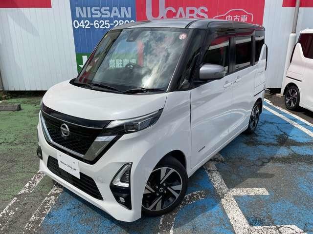 日産 ルークス ハイウェイスター　Ｇターボプロパイロットエディション　純正メモリーナビＭＭ３１９Ｄ－Ｌ　フルセグ　Ｂｌｕｅｔｏｏｔｈ　アラウンドビューモニター　Ｂｌｕｅｔｏｏｔｈ　エマージェンシーブレーキ　ドライブレコーダー　オートハイビーム　ＬＥＤヘッドライト