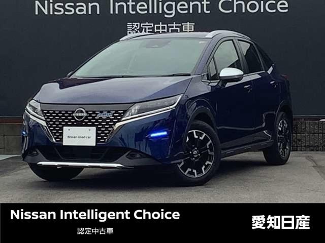 日産 ノート オーテック　クロスオーバー　◆【シルバーフロントプロテクター＆シルバールーフモール装備！】◆【当社社用車ＵＰ】◆走行距離【４，９２８ｋｍ】◆純正ナビ◆前後ドライブレコーダー◆ＥＴＣ２．０◆全周囲カメラ◆ＬＥＤヘッドライト